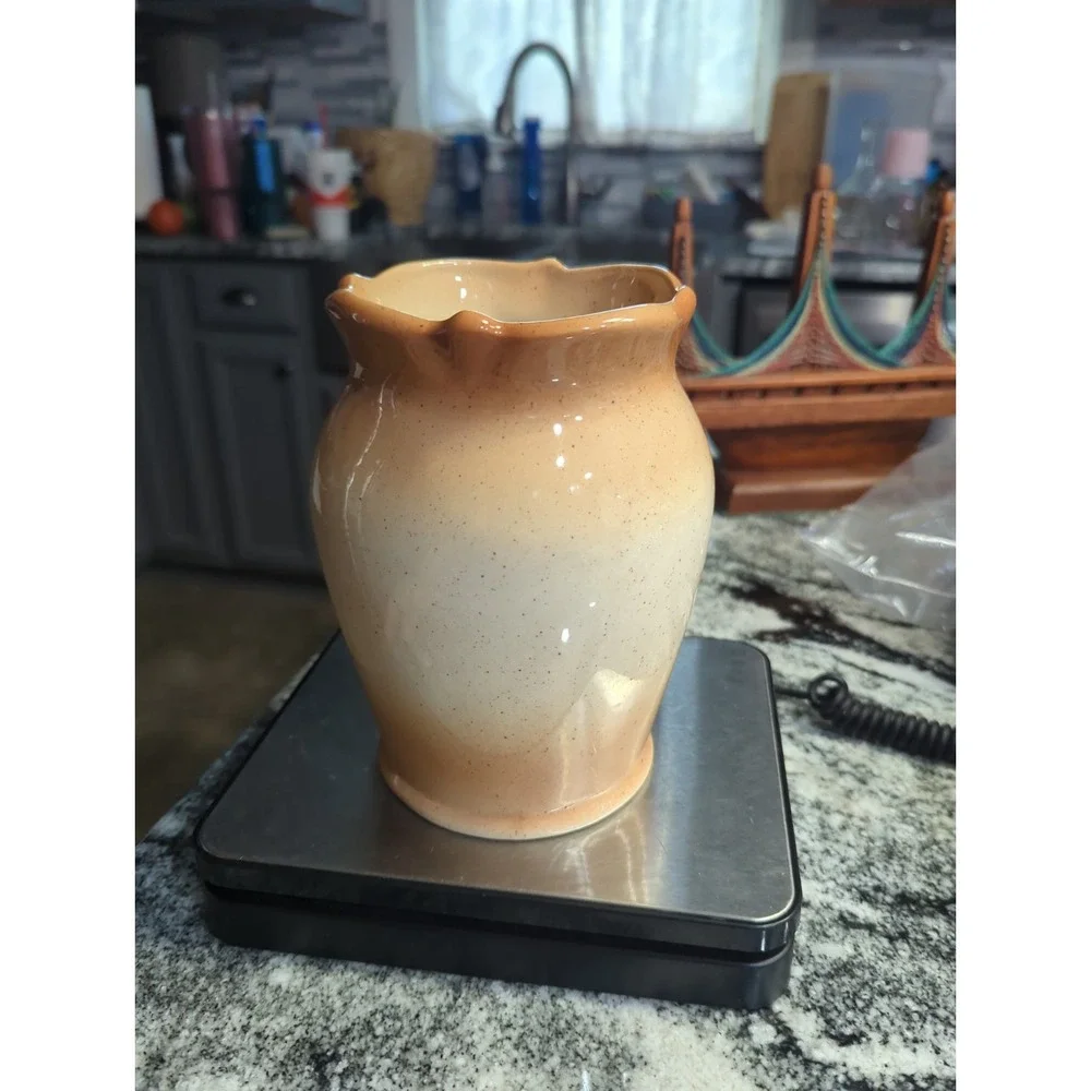 Vintage Ceramic Glazed Kitchen Catcher Utensil Holder Cottage Core Granny